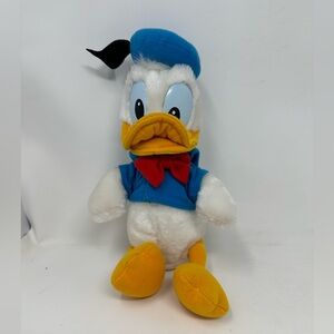 Vintage Disney Plush Sitting Sailor Donald Duck Disney Land 12” Y2
